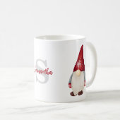 Name der niedlichen Gnome-Monogramm Kaffeetasse (VorderseiteRechts)