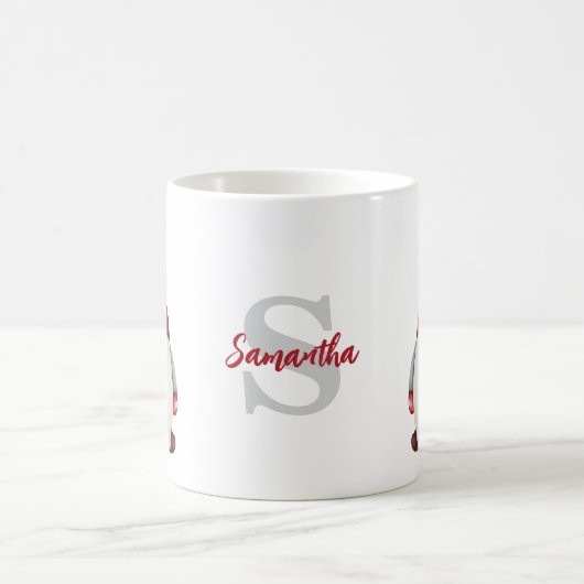 Name der niedlichen Gnome-Monogramm Kaffeetasse (Mittel)