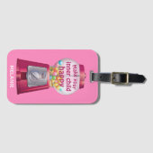 Name der niedlichen Gumball-Maschine im Innen-Kind Gepäckanhänger (Vorderseite (Horizontal))