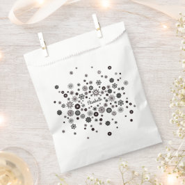 Name der niedlichen Hübschen Schwarzweiß-Blütenbez Geschenktütchen