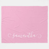 Name der Niedlichen Krümmung (hellrosa und weiß) Fleecedecke (Vorderseite (Horizontal))