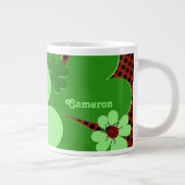 Name der niedlichen Lady Bug & Clover Leaf Jumbo-Tasse (Rechts)