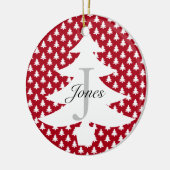 Name der niedlichen Red White Christmas Family Keramik Ornament (Links)