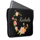 Name der niedlichen Schwarzen Blume und der modern Laptopschutzhülle (Vorne Rechts)