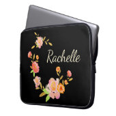 Name der niedlichen Schwarzen Blume und der modern Laptopschutzhülle (Vorderseite Links)