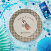 Name der niedlichen Vogelfarbe Geburtstag Pappteller (Party)