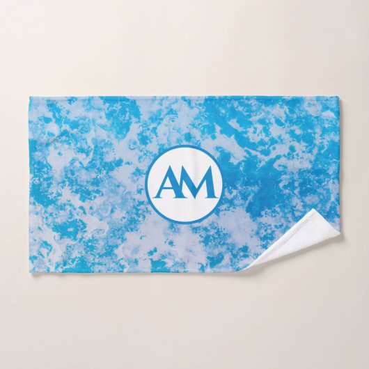 Name der Oberfläche des blauen und weißen Eises Badhandtuch Set (Handtuch)