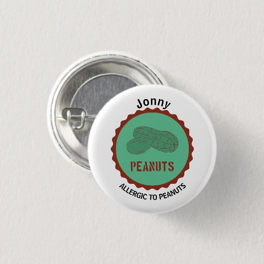 Name der Peanut Allergie Button (Vorne & Hinten)