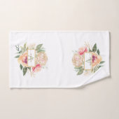 Name der Peony Bloom Monogram Badhandtuch Set (Handtuch)