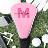 Name der personalisiert rosa Monogramm Golf Headcover