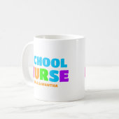Name der personalisiert School Nurse Kaffeetasse (Vorderseite Links)