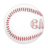 Name der personalisierten Baseball-Buchstaben Baseball (Vorderseite Links)