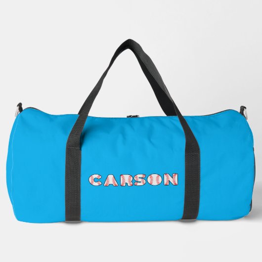 Name der personalisierten Baseball-Buchstaben Duffle Bag (Vorderseite)