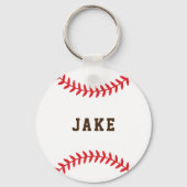 Name der personalisierten Baseball-Kinder Schlüsselanhänger (Rückseite)