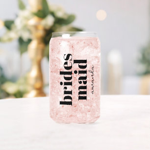 Name der personalisierten Bridesmaid Monogramm Dosenglas
