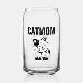 Name der personalisierten Cat-Mama Dosenglas (Vorderseite)