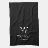 Name der personalisierten einfachen Monogrammfamil Geschirrtuch (Vertikal)