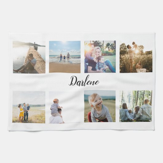 Name der personalisierten Fotokollektion Geschirrtuch (Horizontal)