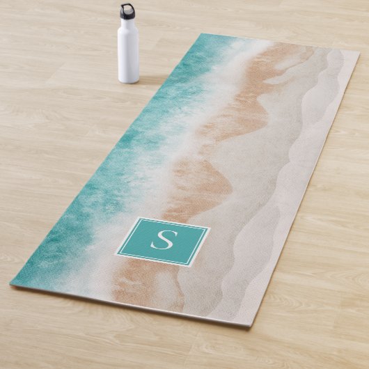 Name der personalisierten Friedlichen Beach Waves Yogamatte (Beispiel)