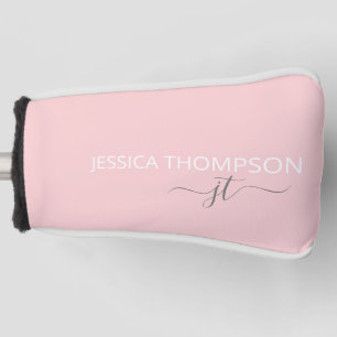 Name der personalisierten Girl Blush Pink Chic Mon Golf Headcover