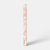 Name der personalisierten Girl Monogramm Rosa Weiß Samsung Galaxy Hülle (Linke Seite)