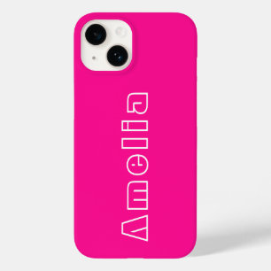 Name der personalisierten Hot-Pink-Monografie Case-Mate iPhone 14 Hülle
