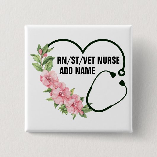 Name der personalisierten Krankenschwester Button (Vorderseite)