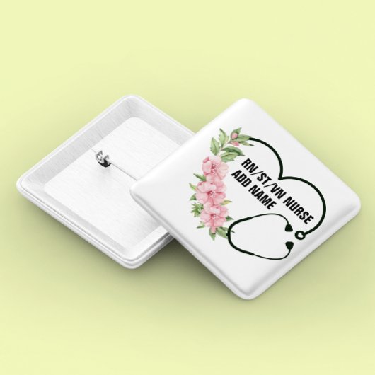 Name der personalisierten Krankenschwester Button