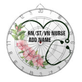 Name der personalisierten Krankenschwester Dartscheibe (vorne)