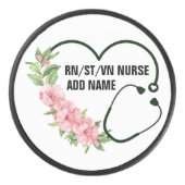 Name der personalisierten Krankenschwester Eishockey Puck (Vorderseite)