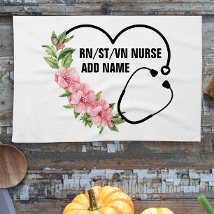 Name der personalisierten Krankenschwester Geschirrtuch