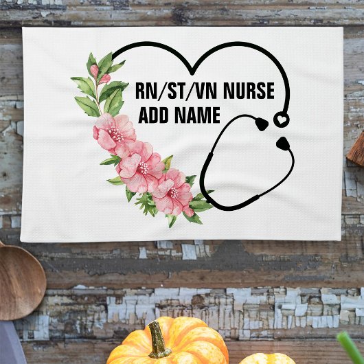 Name der personalisierten Krankenschwester Geschirrtuch