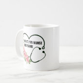 Name der personalisierten Krankenschwester Kaffeetasse (Vorderseite Links)
