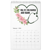 Name der personalisierten Krankenschwester Kalender (Feb 2026)