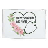 Name der personalisierten Krankenschwester Kissenbezug (Rückseite)