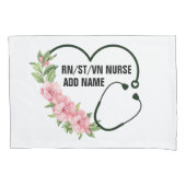 Name der personalisierten Krankenschwester Kissenbezug (Vorderseite)