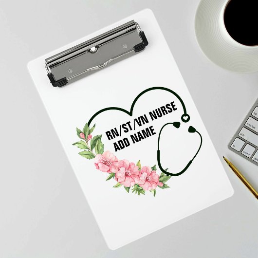 Name der personalisierten Krankenschwester Mini Klemmbrett