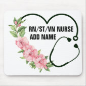 Name der personalisierten Krankenschwester Mousepad (Vorne)