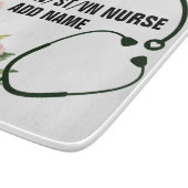Name der personalisierten Krankenschwester Schneidebrett (Ecke)