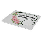 Name der personalisierten Krankenschwester Schneidebrett (Ecke)