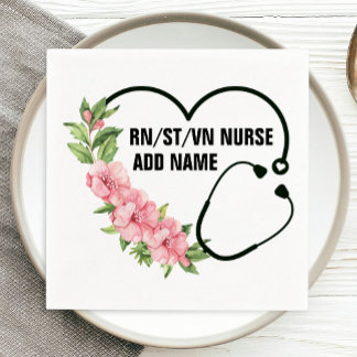 Name der personalisierten Krankenschwester Serviette
