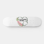 Name der personalisierten Krankenschwester Skateboard (Horizontal)