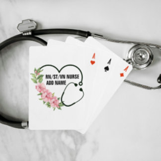 Name der personalisierten Krankenschwester Spielkarten
