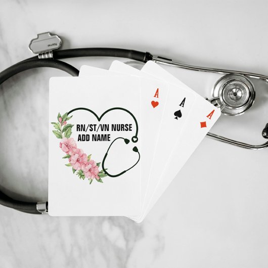 Name der personalisierten Krankenschwester Spielkarten
