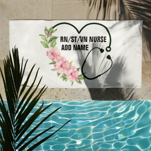 Name der personalisierten Krankenschwester Strandtuch
