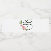 Name der personalisierten Krankenschwester Wasserflaschenetikett (Einzelnes Label)