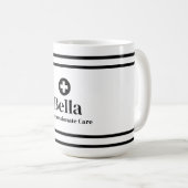 Name der personalisierten Krankenversicherung Kaffeetasse (VorderseiteRechts)