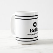Name der personalisierten Krankenversicherung Kaffeetasse (Vorderseite Links)