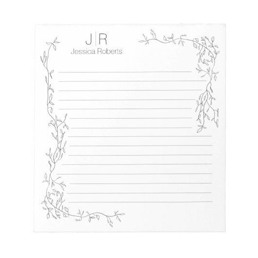 Name der personalisierten Linken der Milchrinde Mo Notizblock (Vorderseite)