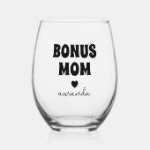 Name der personalisierten Mama Weinglas Ohne Stiel (Vorderseite)